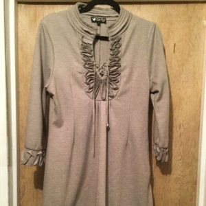 Papillion ruffled tunic top